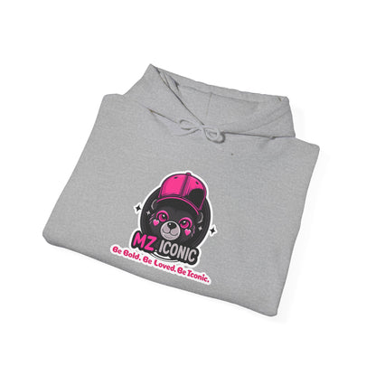 MZ Iconic Pink Skull Hoodie — "Be Bold. Be Loved. Be Iconic." Graphic Pullover