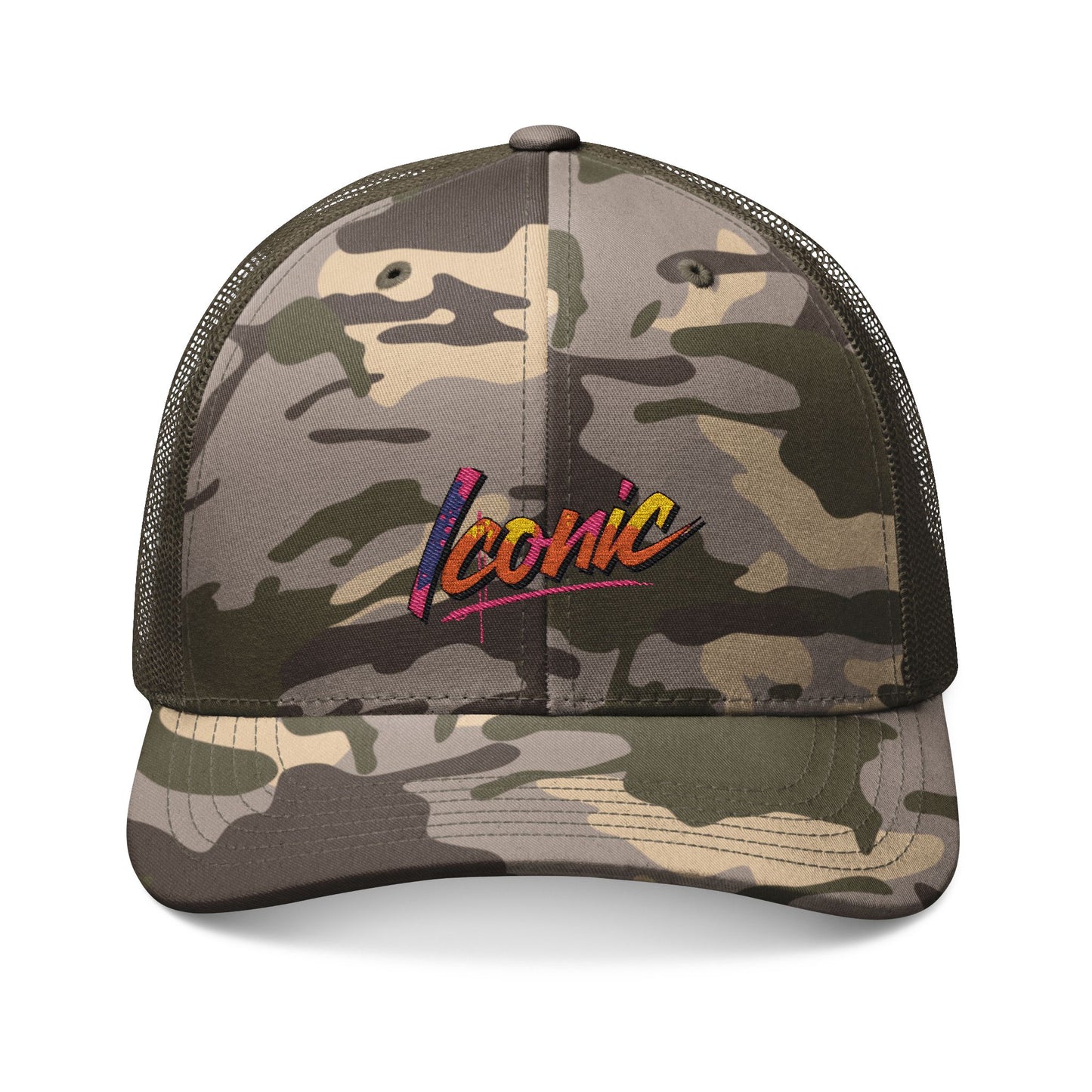Camouflage Embroidered Trucker Hat - Stylish Cap for Outdoor Adventures, Gifts for Him, Trendy Fashion Accessory, Camping Hat, [...]