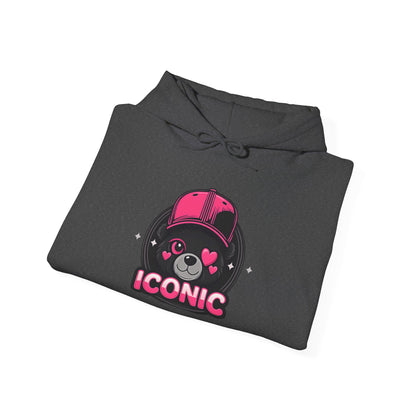 Iconic Bear Hoodie — Cute Kawaii Pilot Helmet Graphic Sweatshirt