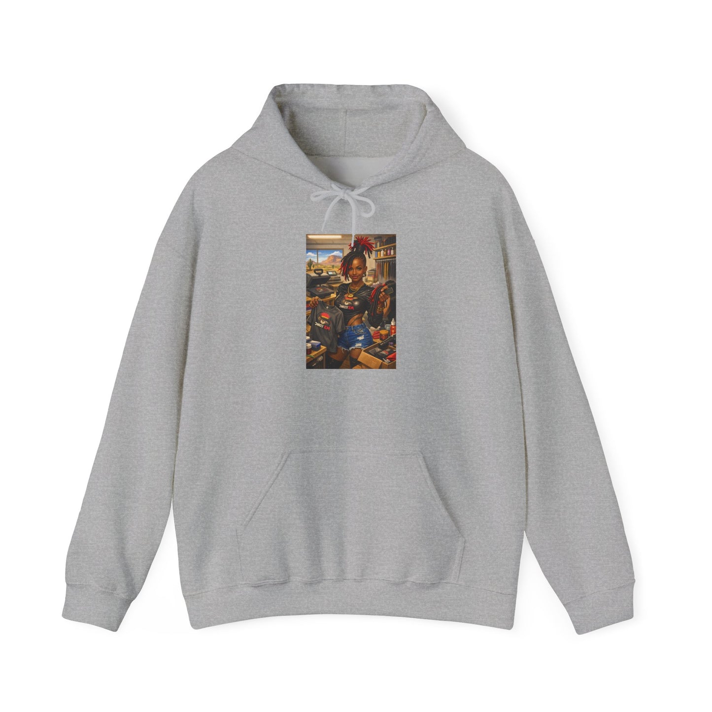 Cozy Retro Arcade Hoodie — Vintage Gaming Graphic Sweatshirt