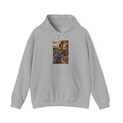 Cozy Retro Arcade Hoodie — Vintage Gaming Graphic Sweatshirt