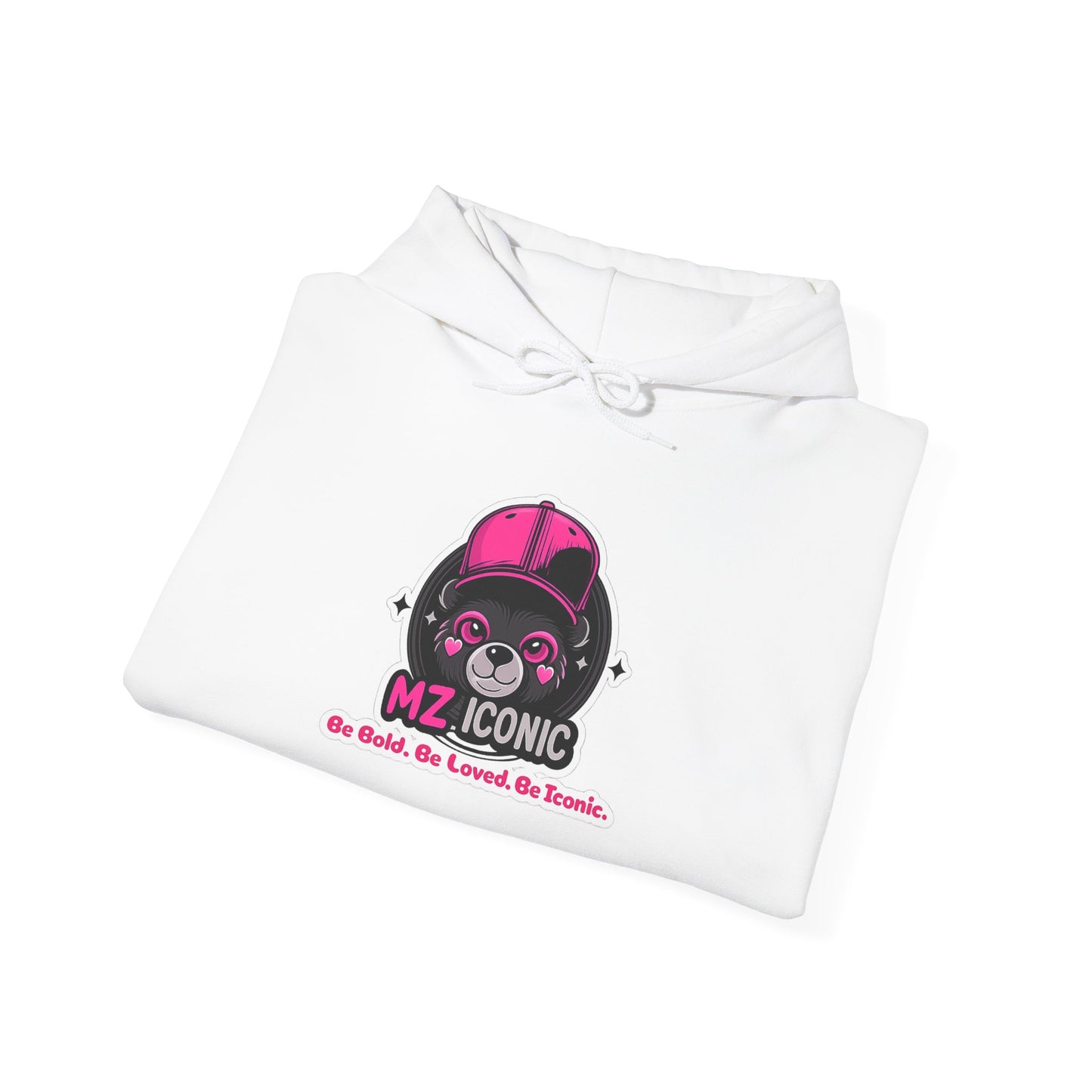 MZ Iconic Pink Skull Hoodie — "Be Bold. Be Loved. Be Iconic." Graphic Pullover