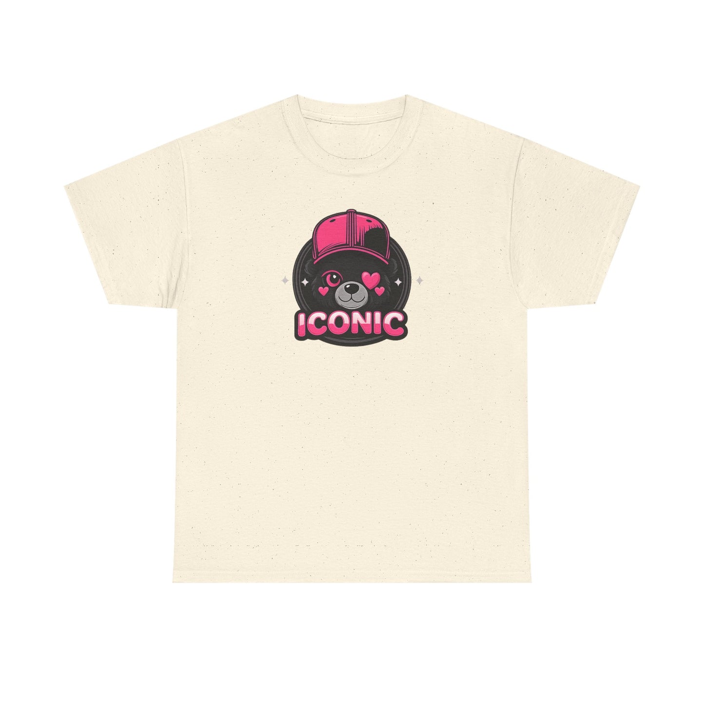 Iconic Bear Graphic Tee — Cute Pink Bear Cap T‑Shirt