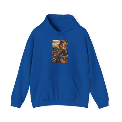 Cozy Retro Arcade Hoodie — Vintage Gaming Graphic Sweatshirt