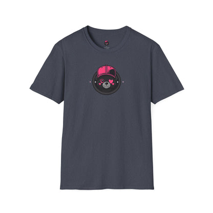 Cute Bear Face T-Shirt — Pink Cap Graphic Tee