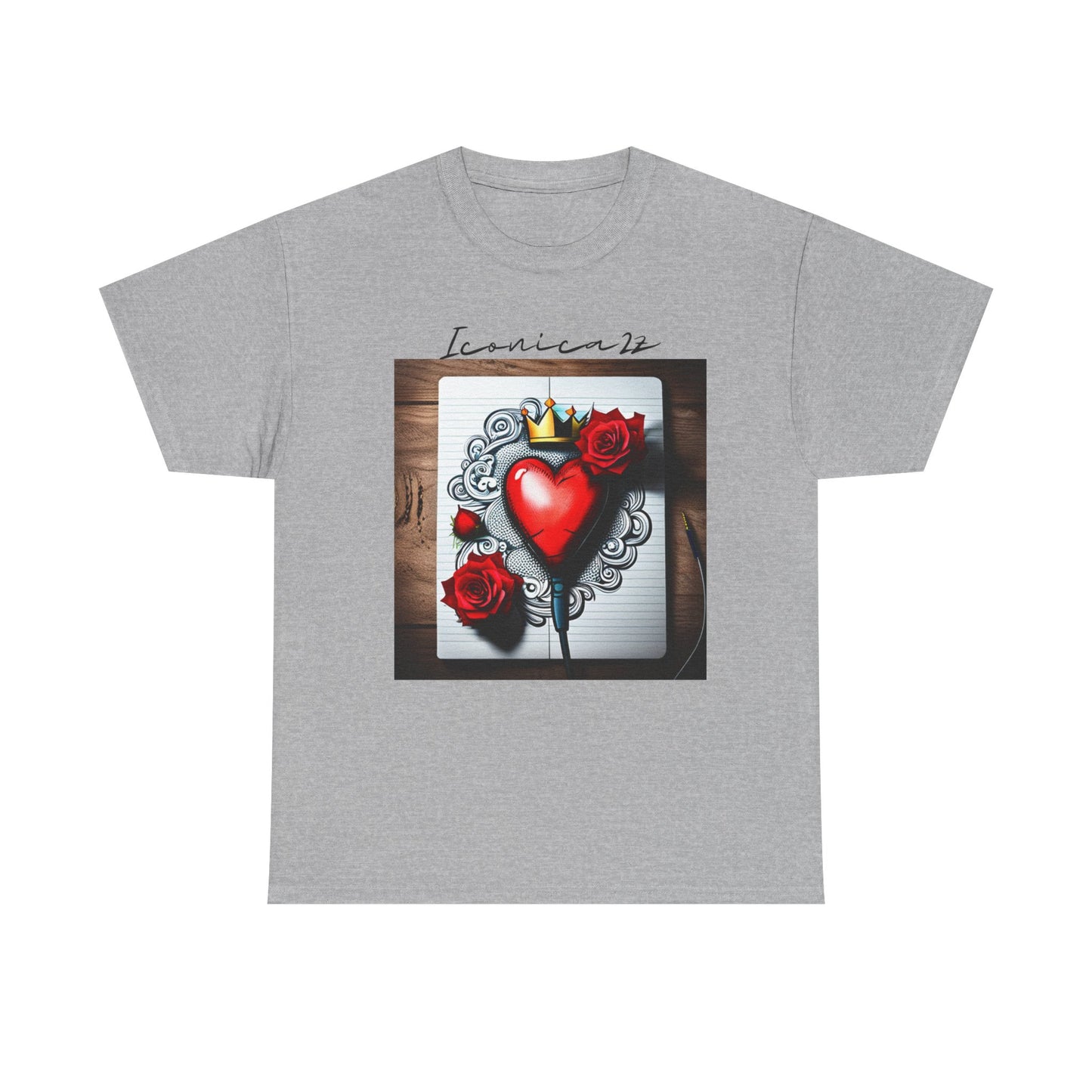 Romantic Heart Tee, Vintage Style T-Shirt, Perfect Gift for Lovers, Unisex Cotton Tee, Ideal for Valentine's Day, Casual Wear