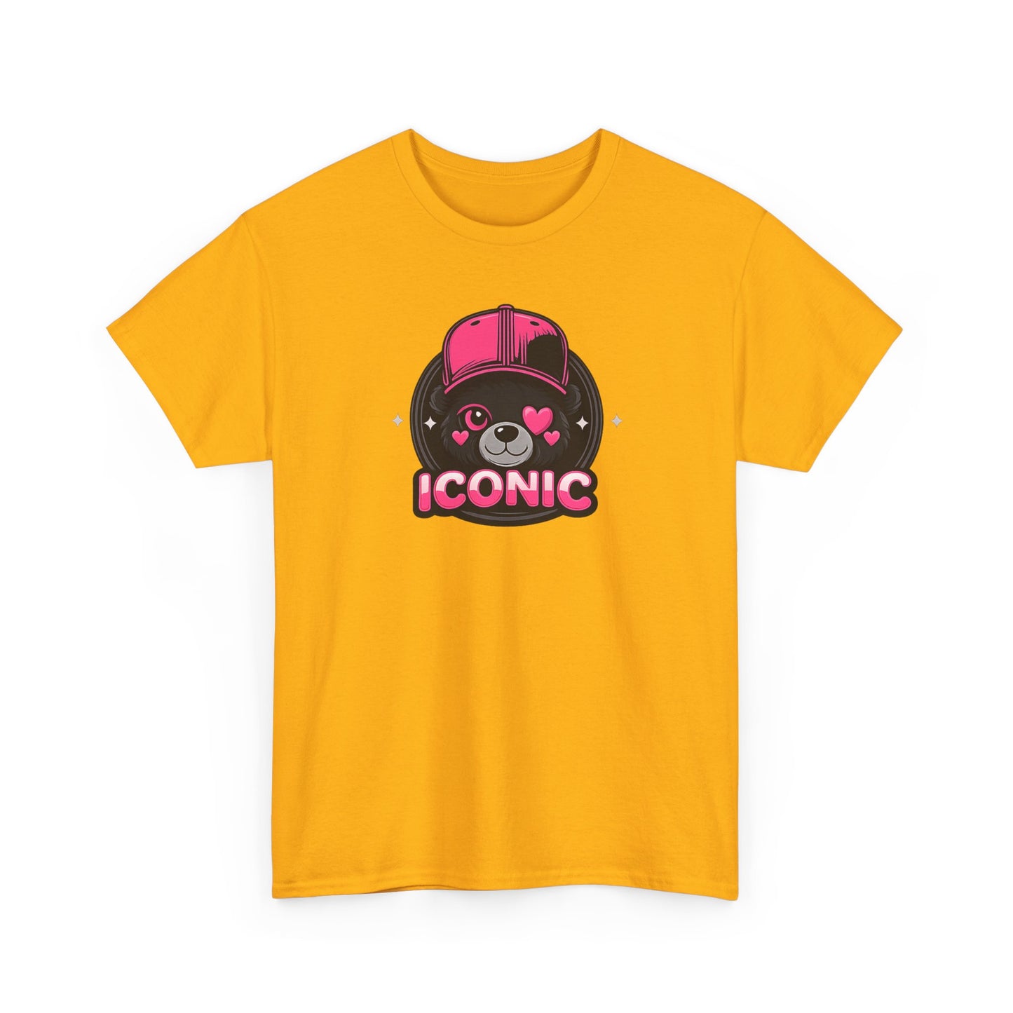 Iconic Bear Graphic Tee — Cute Pink Bear Cap T‑Shirt