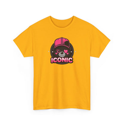 Iconic Bear Graphic Tee — Cute Pink Bear Cap T‑Shirt