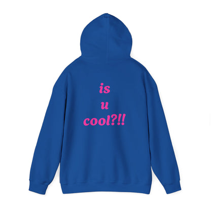 Cute Bear 'MZ Iconic' Hoodie — Back 'Is U Cool?!!' Graphic Pullover