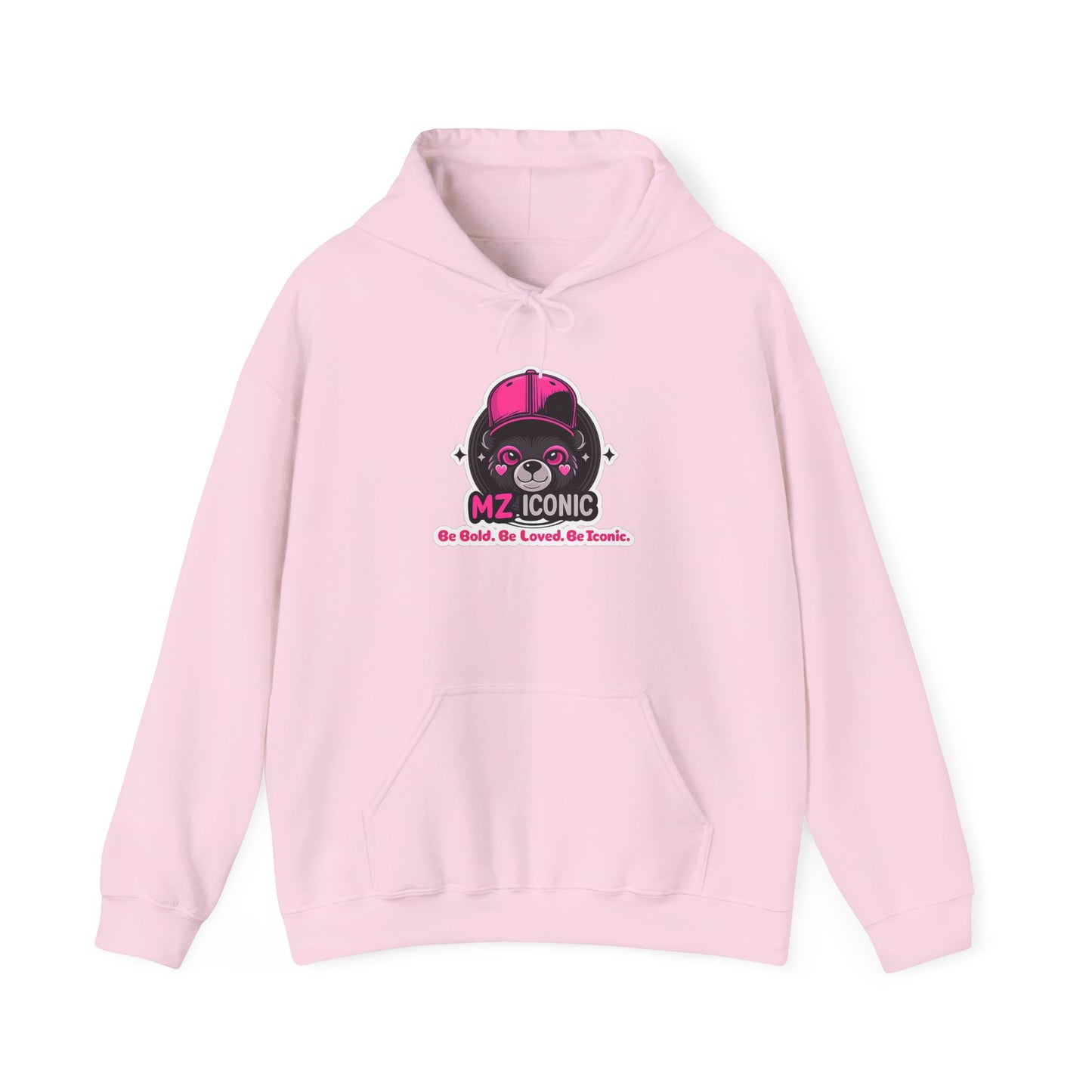 MZ Iconic Pink Skull Hoodie — "Be Bold. Be Loved. Be Iconic." Graphic Pullover
