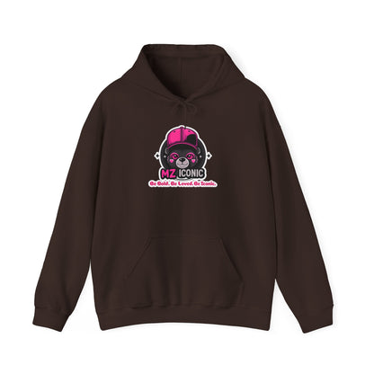 MZ Iconic Pink Skull Hoodie — "Be Bold. Be Loved. Be Iconic." Graphic Pullover