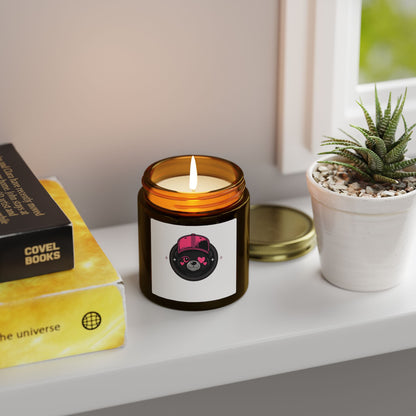 Coconut Apricot Scented Candle — Cute Bear Logo Jar (4oz & 9oz)