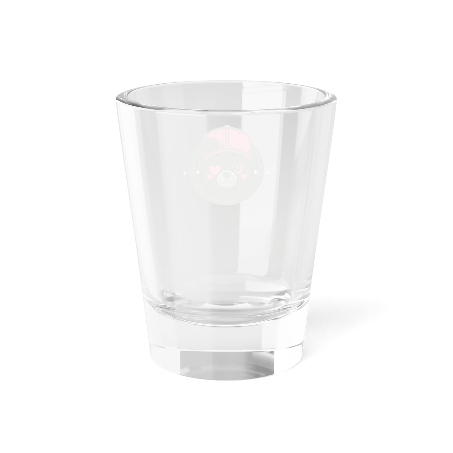 Shot Glass — Cute Pink Bear Face 1.5oz Party Shot Glass