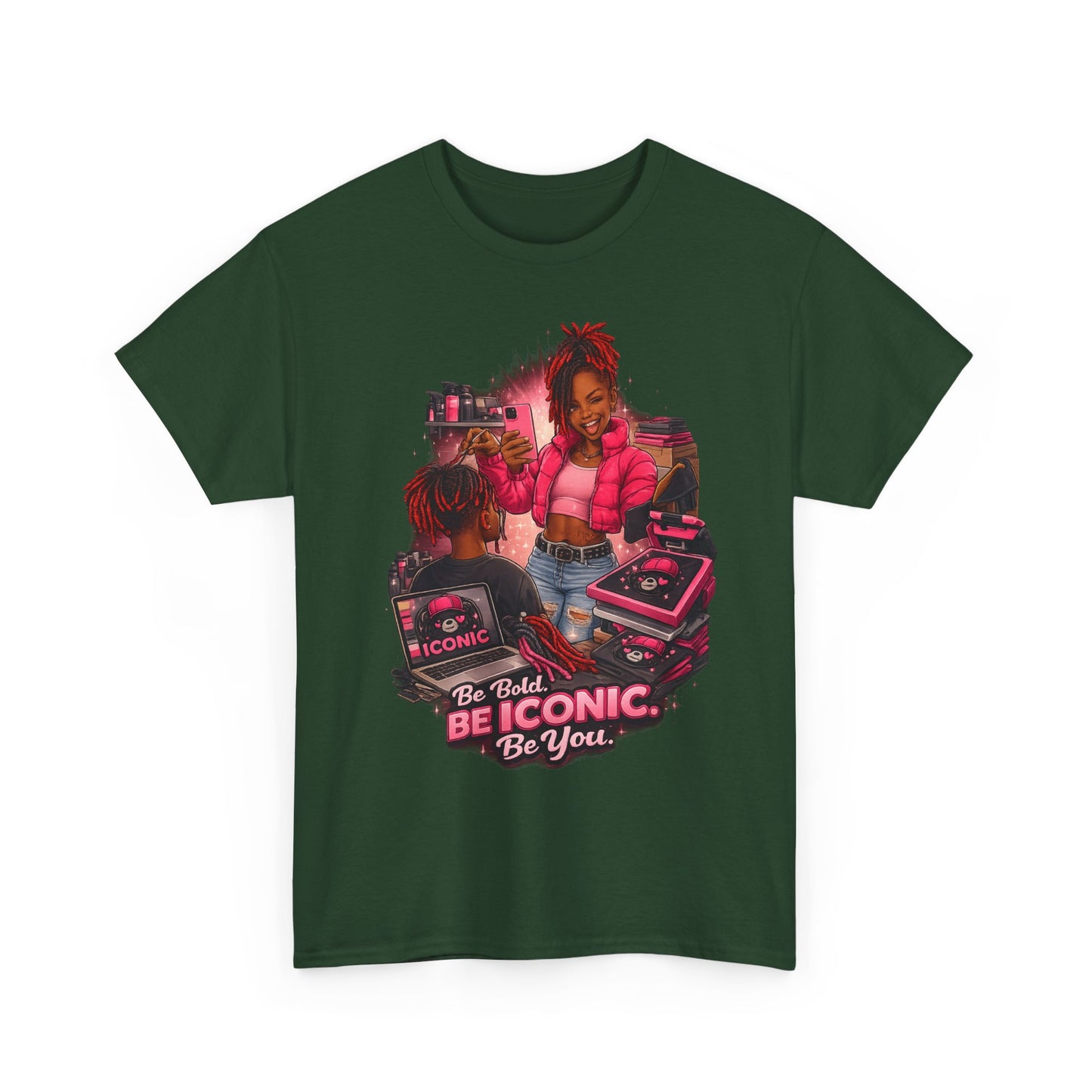 Be Iconic Tee — "Be Bold, Be Iconic, Be You" Graphic T-Shirt