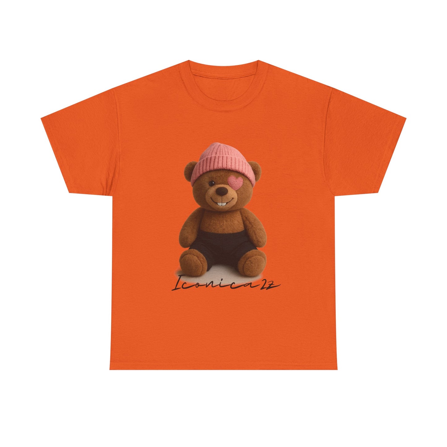 Trendy Graphic Tee: Cute Bear & Bold Text Design