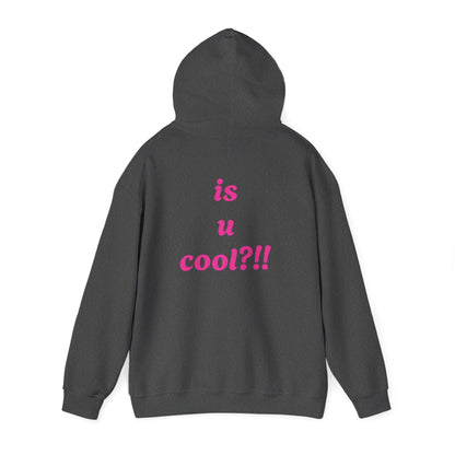 Cute Bear 'MZ Iconic' Hoodie — Back 'Is U Cool?!!' Graphic Pullover
