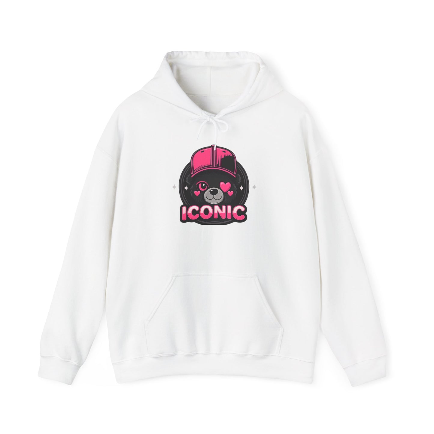 Iconic Bear Hoodie — Cute Kawaii Pilot Helmet Graphic Sweatshirt