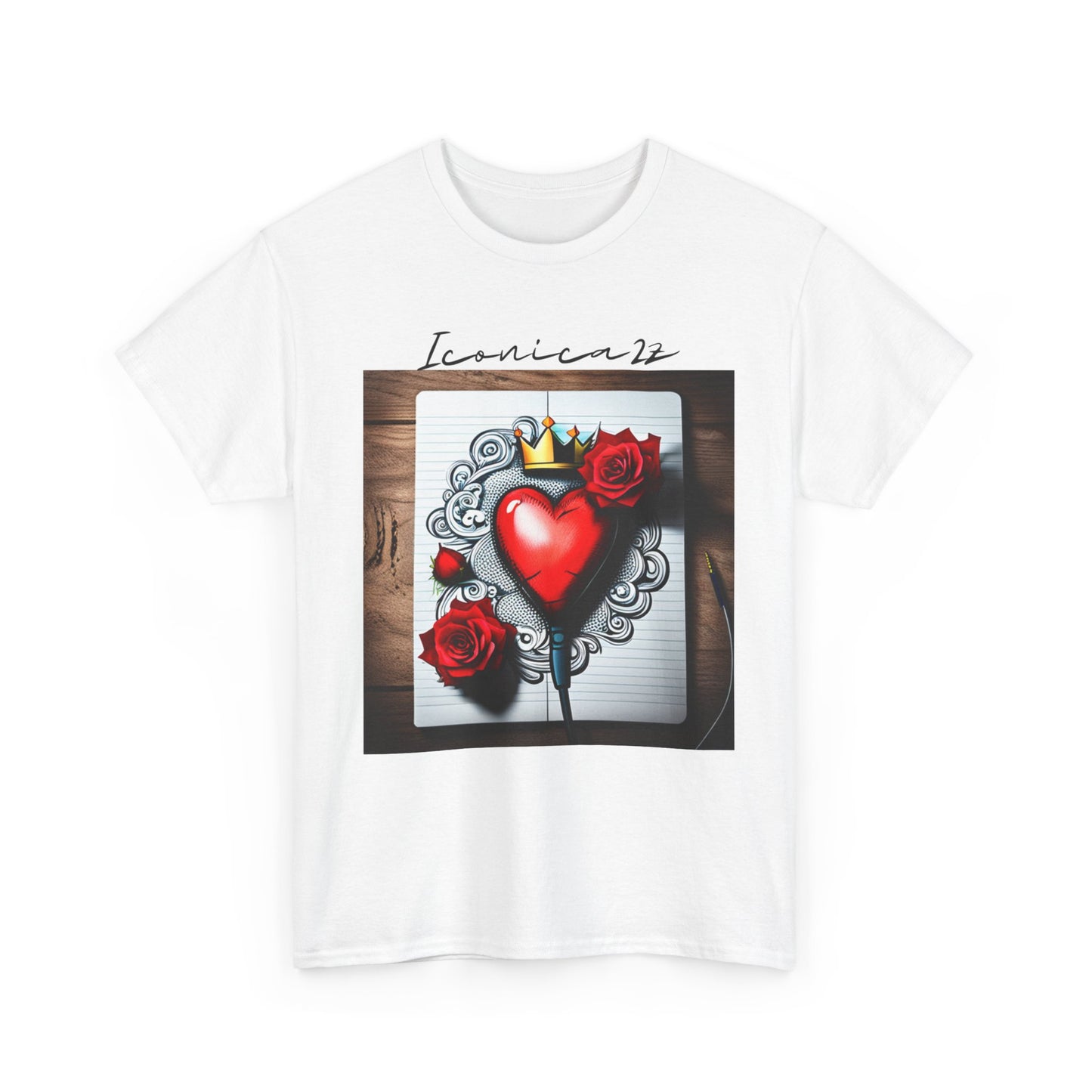 Romantic Heart Tee, Vintage Style T-Shirt, Perfect Gift for Lovers, Unisex Cotton Tee, Ideal for Valentine's Day, Casual Wear