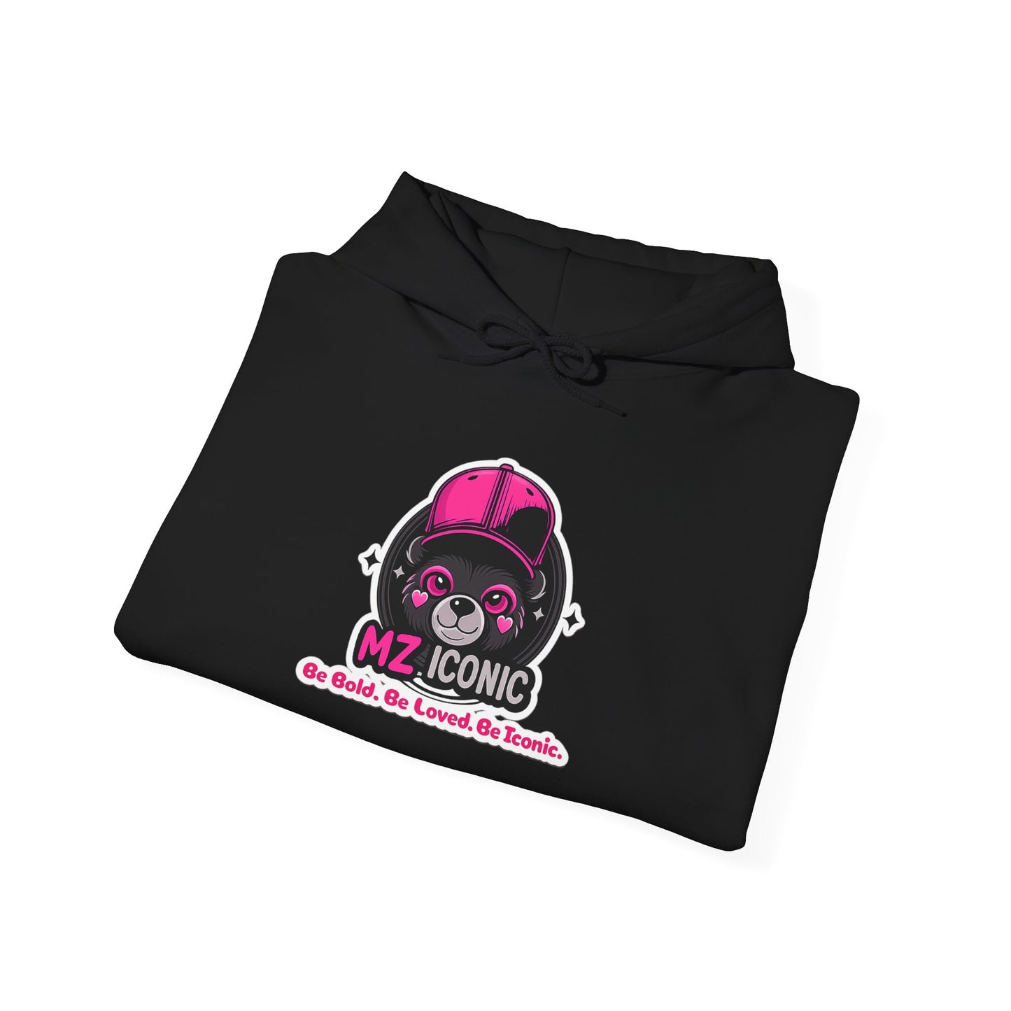 MZ Iconic Pink Skull Hoodie — "Be Bold. Be Loved. Be Iconic." Graphic Pullover