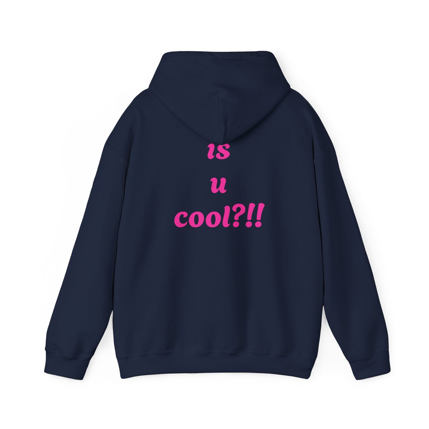 Cute Bear 'MZ Iconic' Hoodie — Back 'Is U Cool?!!' Graphic Pullover