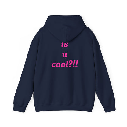Cute Bear 'MZ Iconic' Hoodie — Back 'Is U Cool?!!' Graphic Pullover