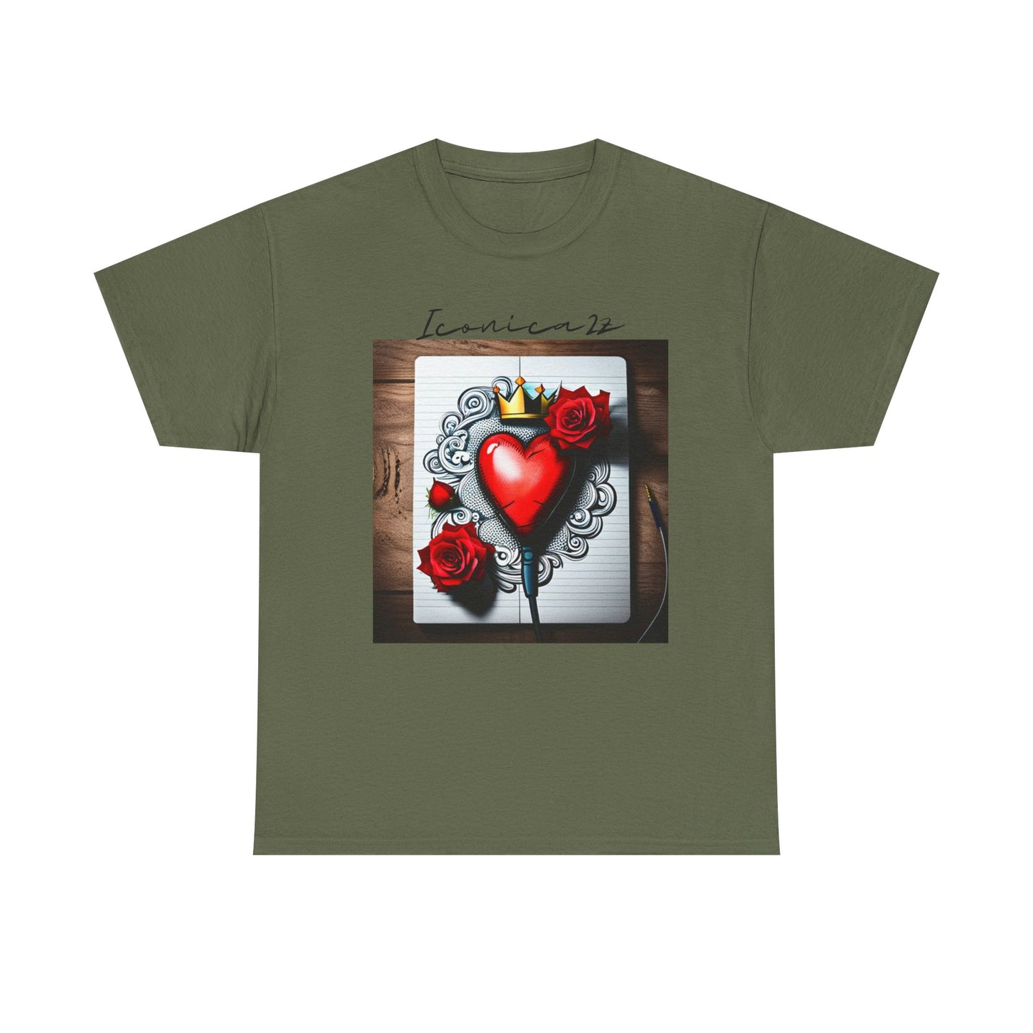 Romantic Heart Tee, Vintage Style T-Shirt, Perfect Gift for Lovers, Unisex Cotton Tee, Ideal for Valentine's Day, Casual Wear