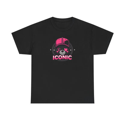 Iconic Bear Graphic Tee — Cute Pink Bear Cap T‑Shirt
