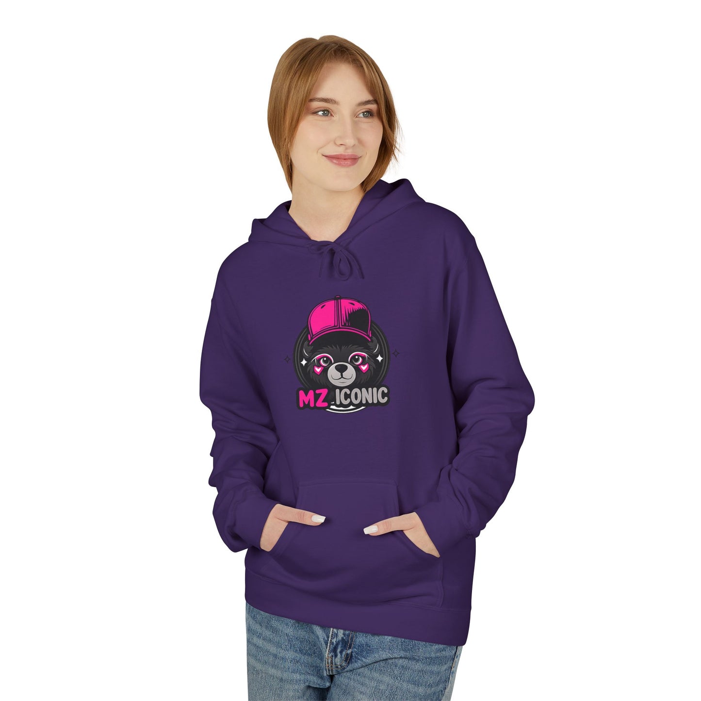 MZ Iconic Hoodie - Playful Unisex Fleece Sweatshirt, Cool Graphic Pullover, Trendy Streetwear, Ideal Gift for Friends, Casual Wear