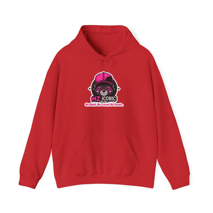 MZ Iconic Pink Skull Hoodie — "Be Bold. Be Loved. Be Iconic." Graphic Pullover