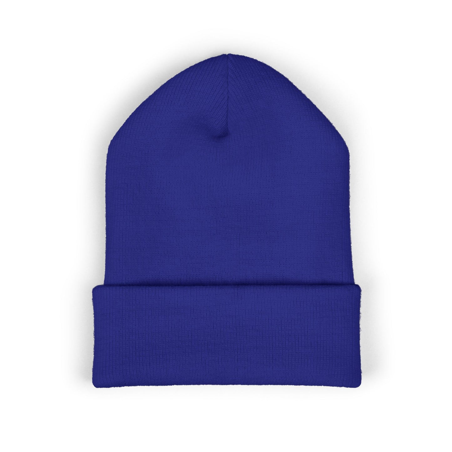 Skull & Roses Embroidered Beanie — Classic Cuffed Winter Hat