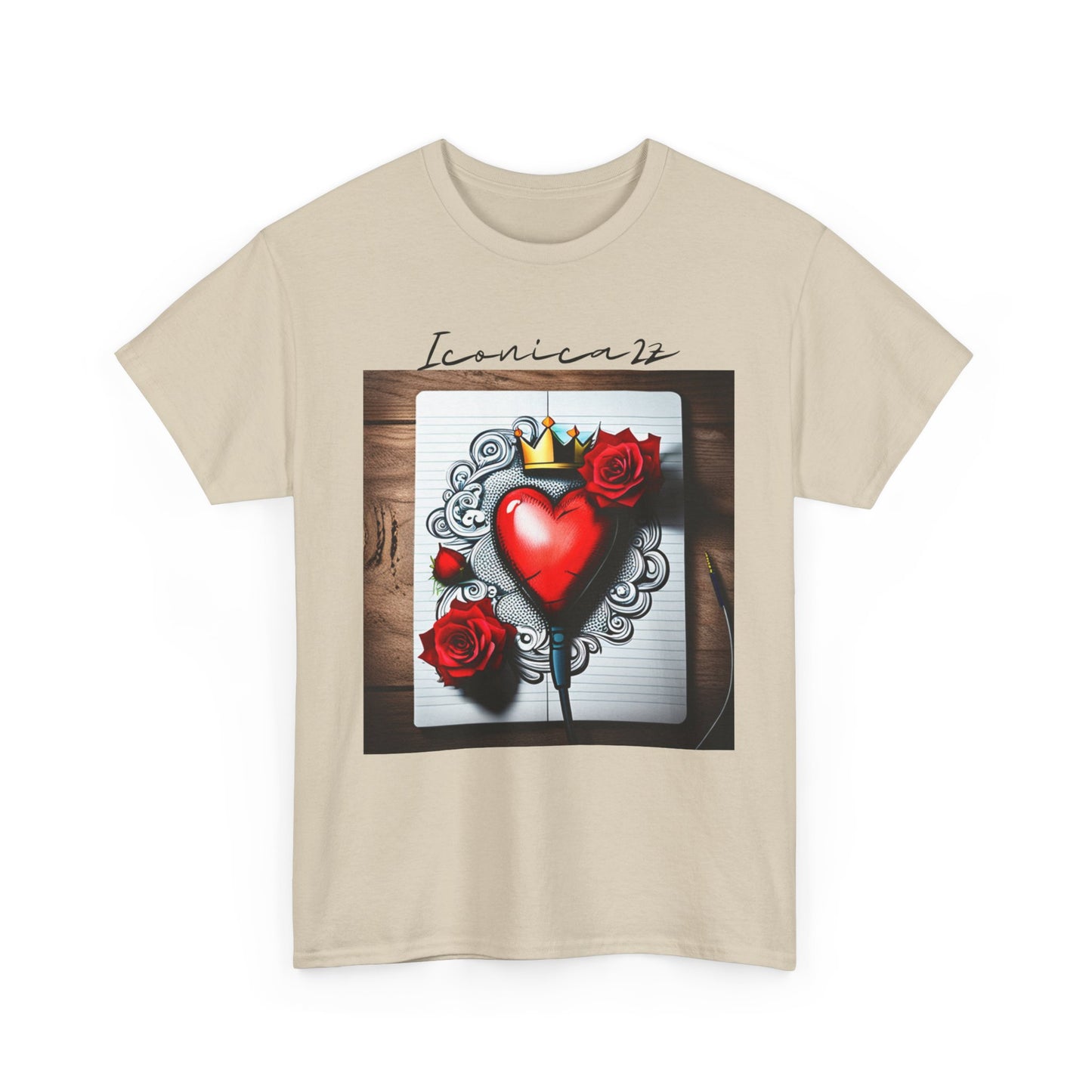Romantic Heart Tee, Vintage Style T-Shirt, Perfect Gift for Lovers, Unisex Cotton Tee, Ideal for Valentine's Day, Casual Wear