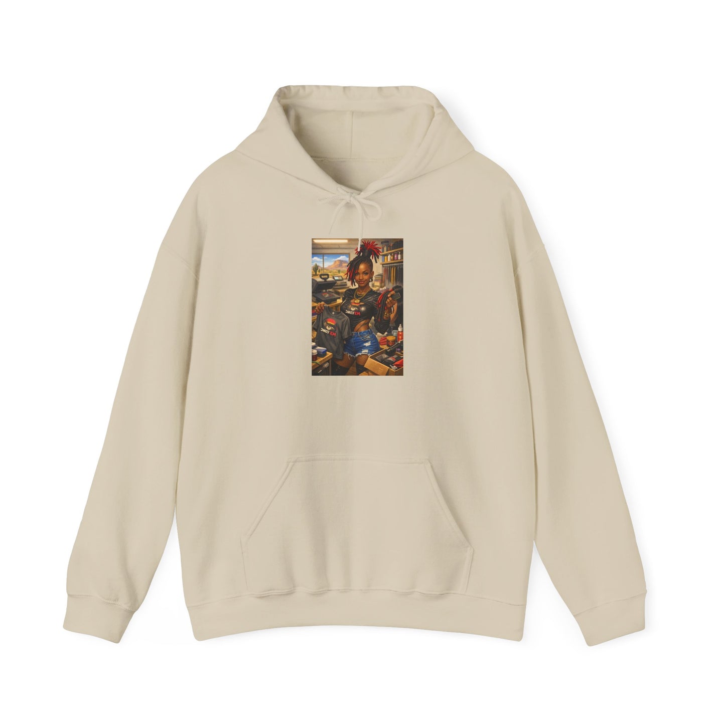 Cozy Retro Arcade Hoodie — Vintage Gaming Graphic Sweatshirt