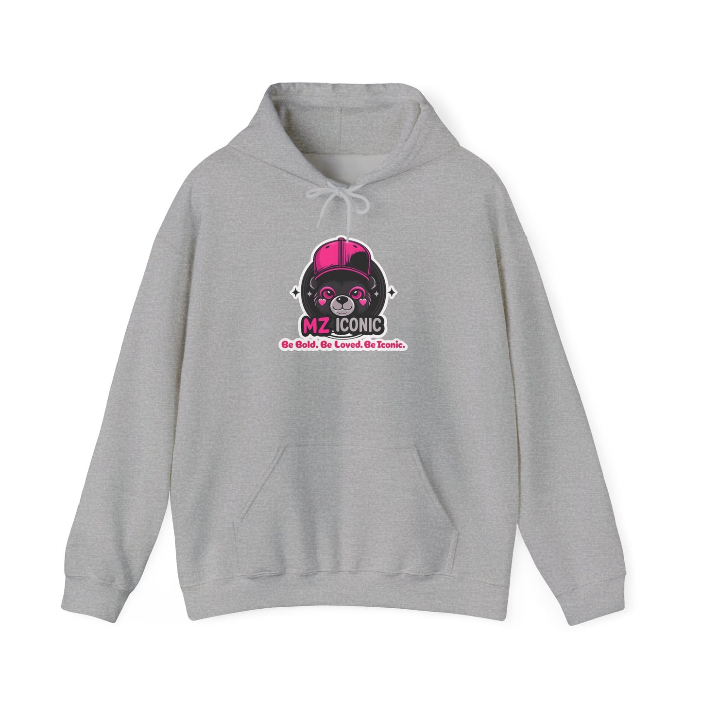 MZ Iconic Pink Skull Hoodie — "Be Bold. Be Loved. Be Iconic." Graphic Pullover
