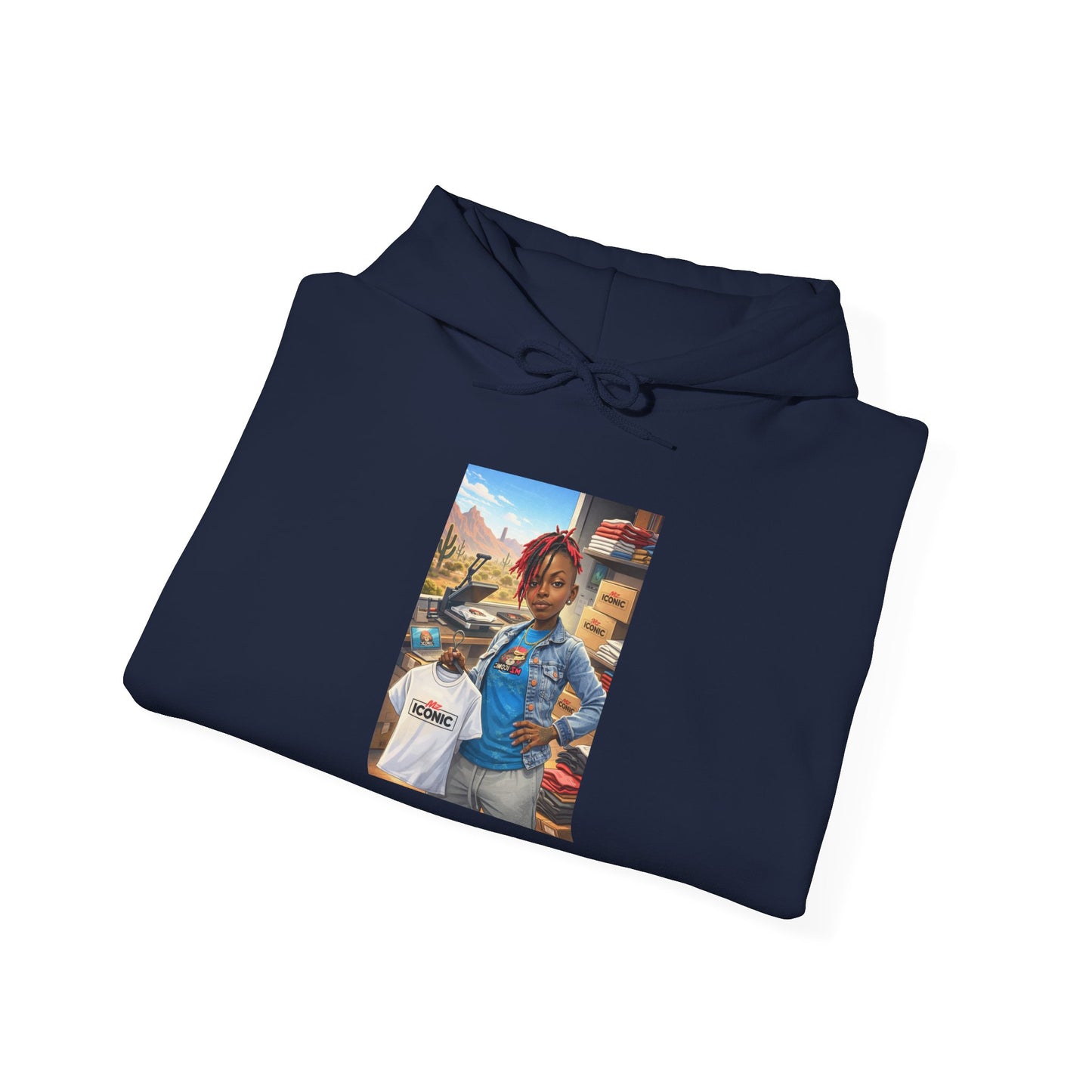 Cozy Street Art Hoodie – Vibrant Urban Portrait Graphic