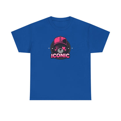 Iconic Bear Graphic Tee — Cute Pink Bear Cap T‑Shirt