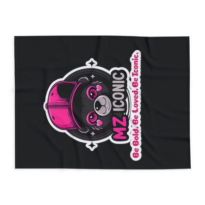 MZ Iconic Bear Fleece Blanket – "Be Bold. Be Loved. Be Iconic."