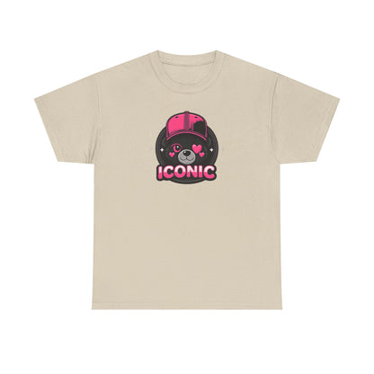 Iconic Bear Graphic Tee — Cute Pink Bear Cap T‑Shirt