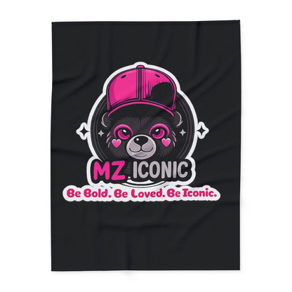 MZ Iconic Bear Fleece Blanket – "Be Bold. Be Loved. Be Iconic."