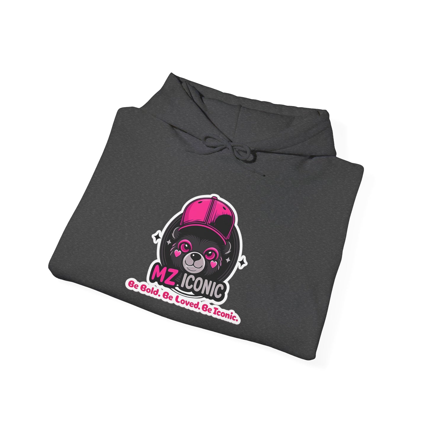 MZ Iconic Pink Skull Hoodie — "Be Bold. Be Loved. Be Iconic." Graphic Pullover