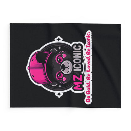 MZ Iconic Bear Fleece Blanket – "Be Bold. Be Loved. Be Iconic."