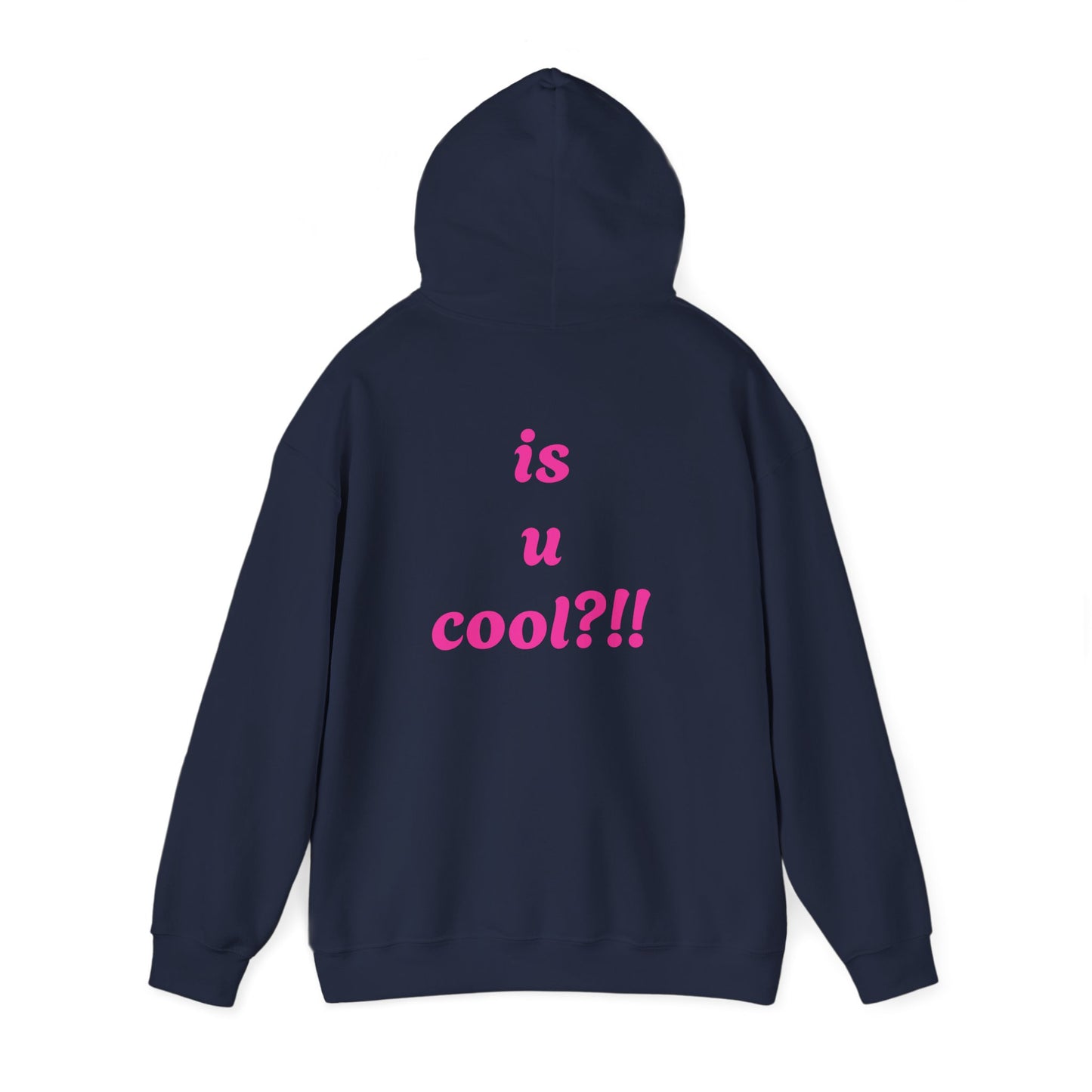 Cute Bear 'MZ Iconic' Hoodie — Back 'Is U Cool?!!' Graphic Pullover