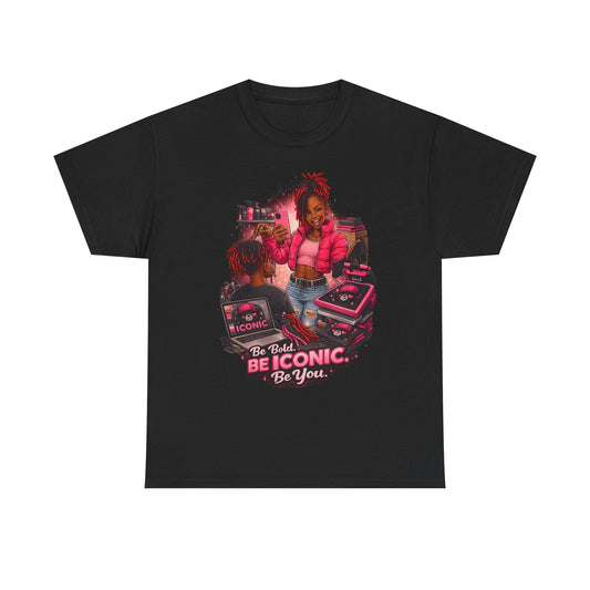 Be Iconic Tee — "Be Bold, Be Iconic, Be You" Graphic T-Shirt