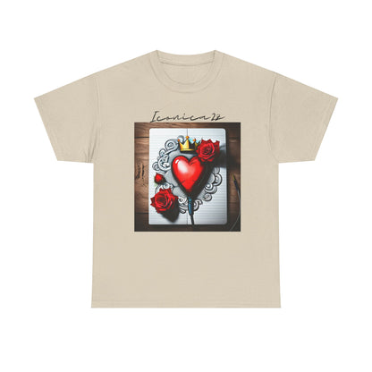 Romantic Heart Tee, Vintage Style T-Shirt, Perfect Gift for Lovers, Unisex Cotton Tee, Ideal for Valentine's Day, Casual Wear