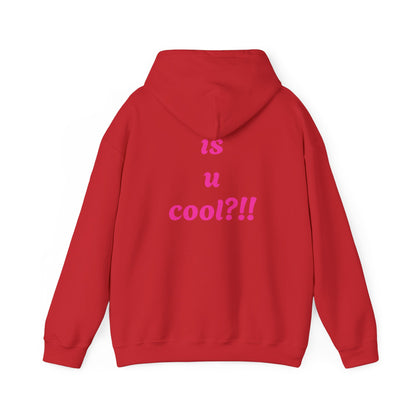 Cute Bear 'MZ Iconic' Hoodie — Back 'Is U Cool?!!' Graphic Pullover