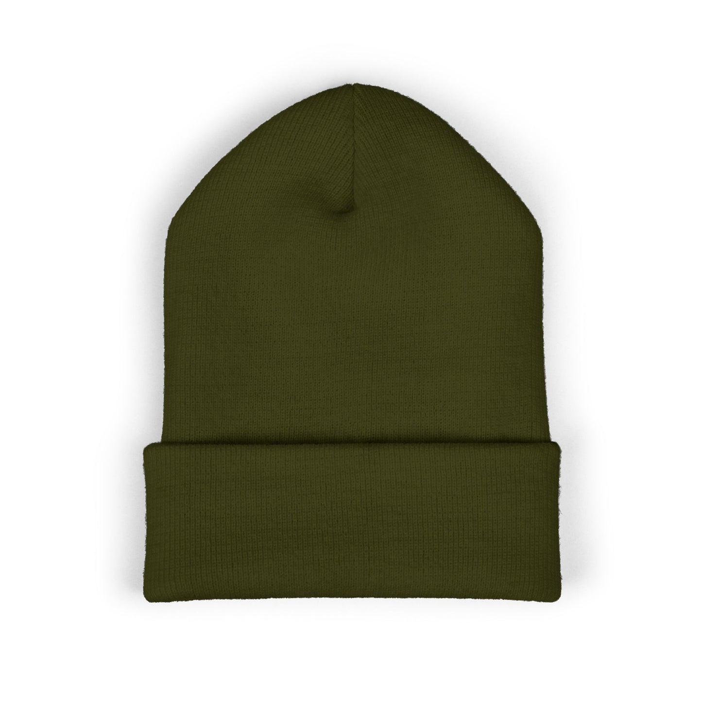 Skull & Roses Embroidered Beanie — Classic Cuffed Winter Hat