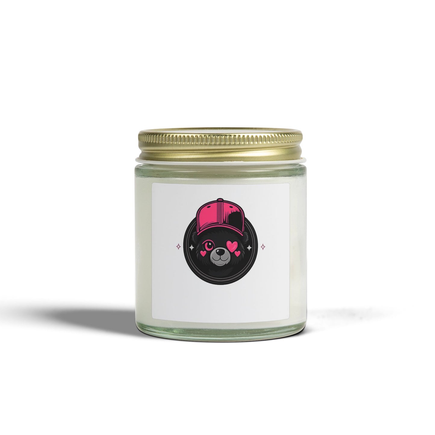 Coconut Apricot Scented Candle — Cute Bear Logo Jar (4oz & 9oz)