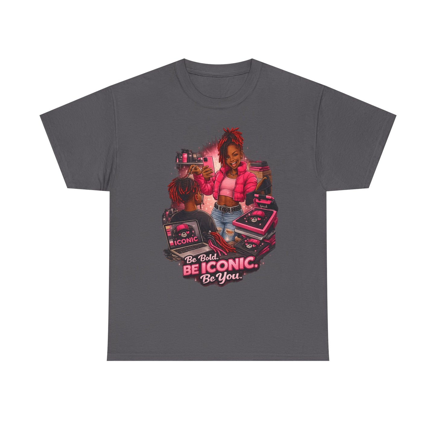 Be Iconic Tee — "Be Bold, Be Iconic, Be You" Graphic T-Shirt