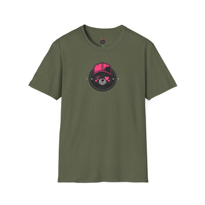 Cute Bear Face T-Shirt — Pink Cap Graphic Tee