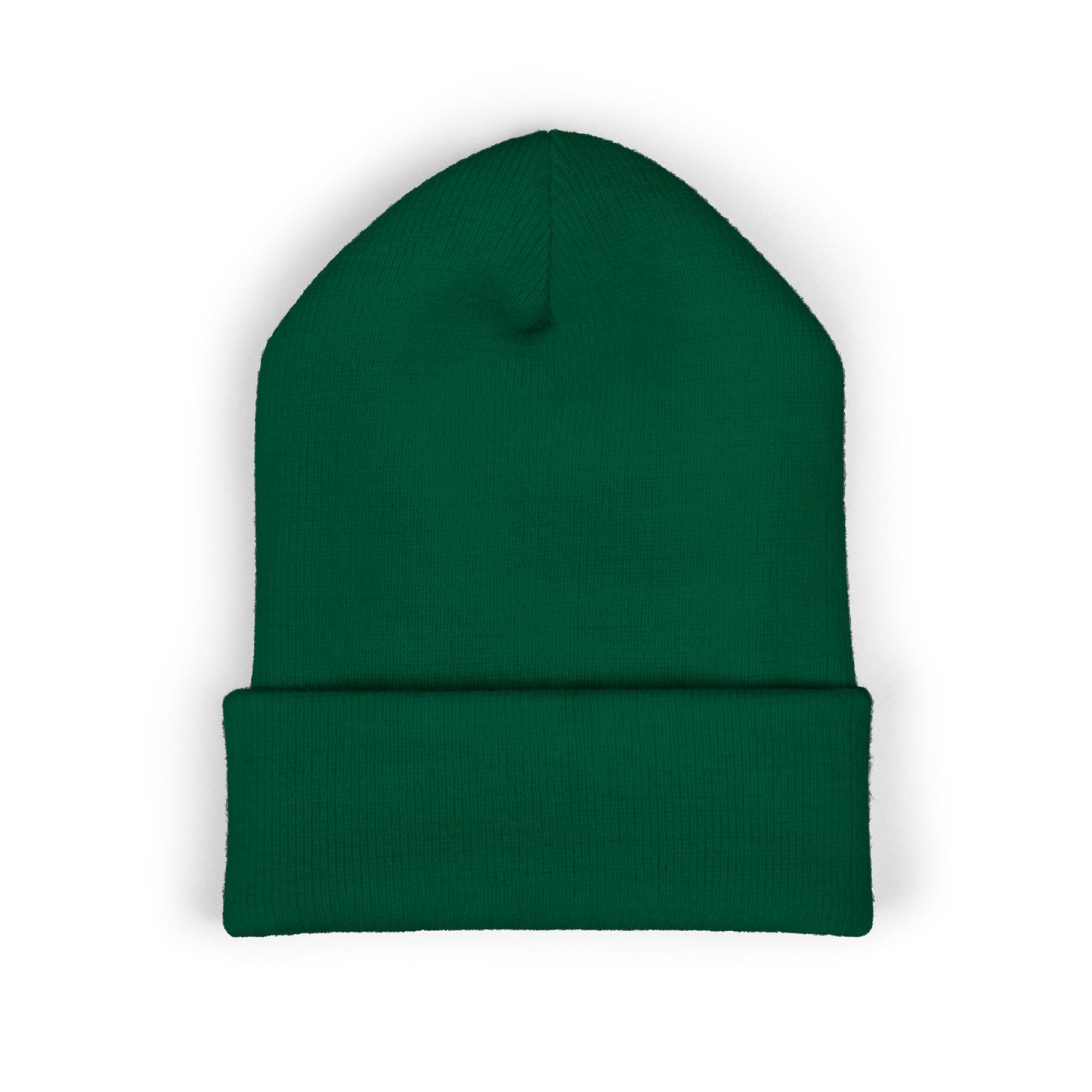 Skull & Roses Embroidered Beanie — Classic Cuffed Winter Hat