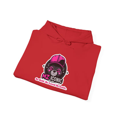 MZ Iconic Pink Skull Hoodie — "Be Bold. Be Loved. Be Iconic." Graphic Pullover